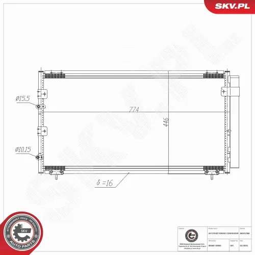 Kondensator, Klimaanlage ESEN SKV 86SKV368 Bild Kondensator, Klimaanlage ESEN SKV 86SKV368