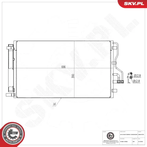 Kondensator, Klimaanlage ESEN SKV 86SKV370 Bild Kondensator, Klimaanlage ESEN SKV 86SKV370