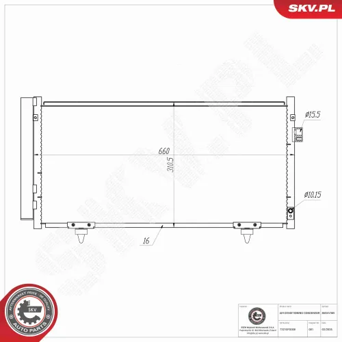 Kondensator, Klimaanlage ESEN SKV 86SKV385 Bild Kondensator, Klimaanlage ESEN SKV 86SKV385