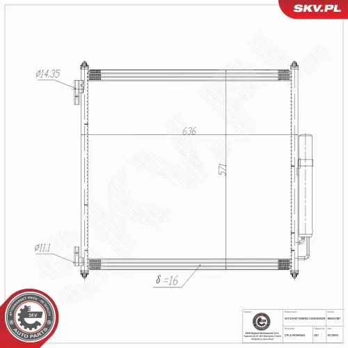 Kondensator, Klimaanlage ESEN SKV 86SKV387 Bild Kondensator, Klimaanlage ESEN SKV 86SKV387