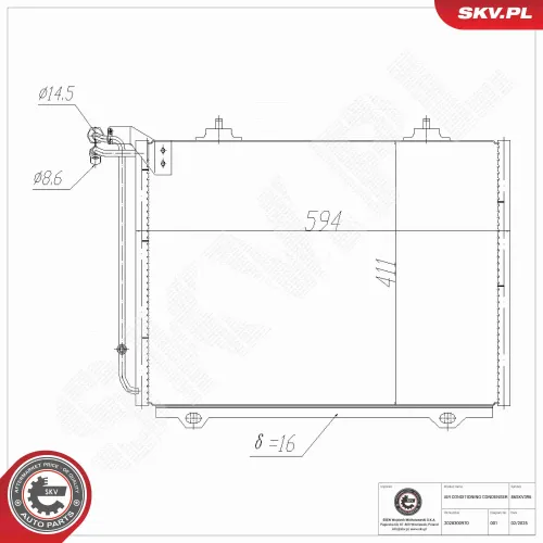Kondensator, Klimaanlage ESEN SKV 86SKV396 Bild Kondensator, Klimaanlage ESEN SKV 86SKV396