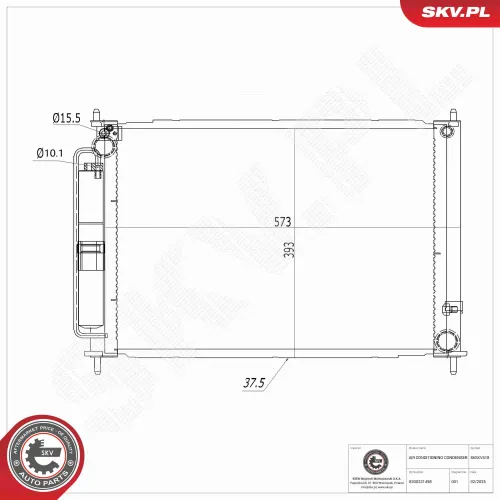 Kondensator, Klimaanlage ESEN SKV 86SKV418 Bild Kondensator, Klimaanlage ESEN SKV 86SKV418