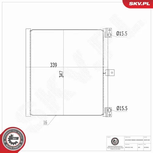 Kondensator, Klimaanlage ESEN SKV 86SKV420 Bild Kondensator, Klimaanlage ESEN SKV 86SKV420