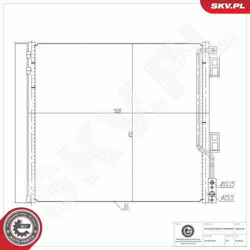 Kondensator, Klimaanlage ESEN SKV 86SKV423 Bild Kondensator, Klimaanlage ESEN SKV 86SKV423