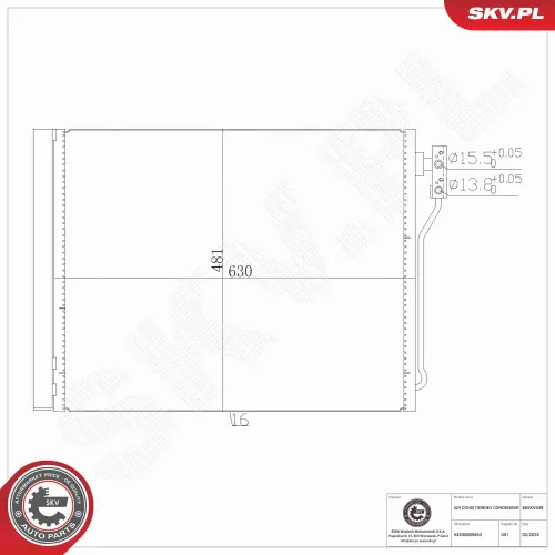 Kondensator, Klimaanlage ESEN SKV 86SKV439 Bild Kondensator, Klimaanlage ESEN SKV 86SKV439