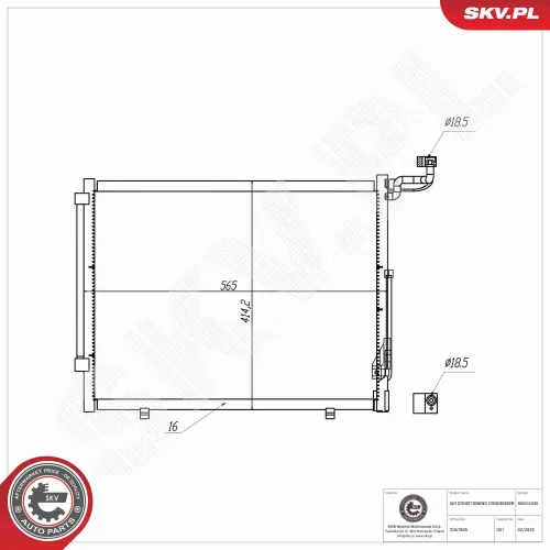 Kondensator, Klimaanlage ESEN SKV 86SKV445 Bild Kondensator, Klimaanlage ESEN SKV 86SKV445