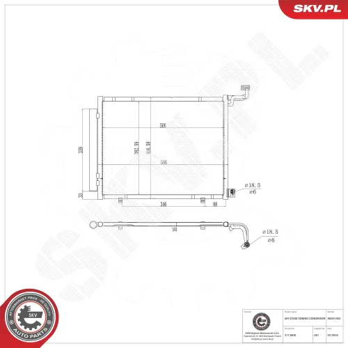 Kondensator, Klimaanlage ESEN SKV 86SKV452 Bild Kondensator, Klimaanlage ESEN SKV 86SKV452