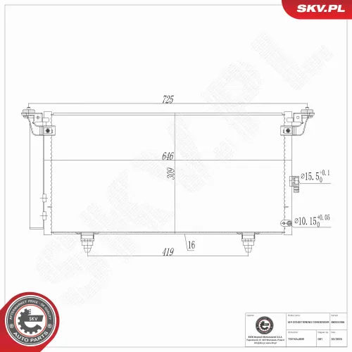 Kondensator, Klimaanlage ESEN SKV 86SKV456 Bild Kondensator, Klimaanlage ESEN SKV 86SKV456