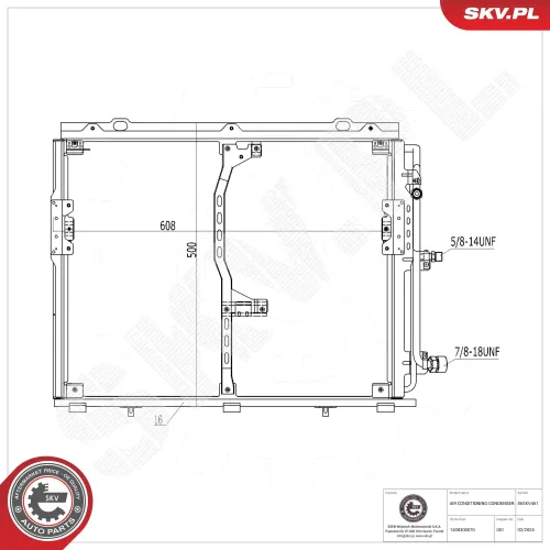 Kondensator, Klimaanlage ESEN SKV 86SKV461 Bild Kondensator, Klimaanlage ESEN SKV 86SKV461