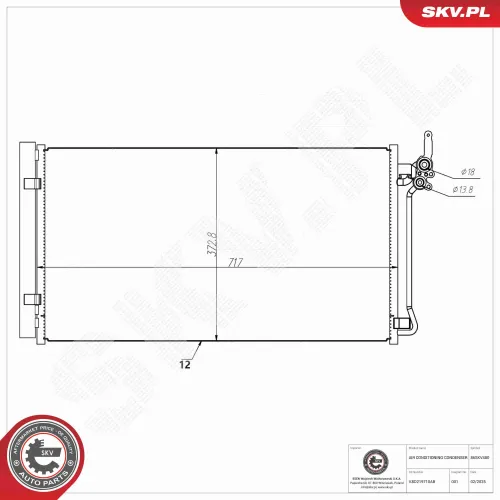 Kondensator, Klimaanlage ESEN SKV 86SKV480 Bild Kondensator, Klimaanlage ESEN SKV 86SKV480