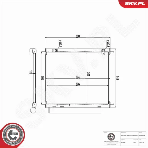 Kondensator, Klimaanlage ESEN SKV 86SKV549 Bild Kondensator, Klimaanlage ESEN SKV 86SKV549