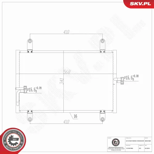 Kondensator, Klimaanlage ESEN SKV 86SKV569 Bild Kondensator, Klimaanlage ESEN SKV 86SKV569