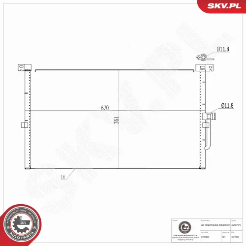 Kondensator, Klimaanlage ESEN SKV 86SKV571 Bild Kondensator, Klimaanlage ESEN SKV 86SKV571