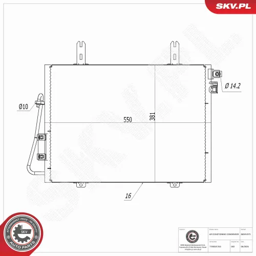Kondensator, Klimaanlage ESEN SKV 86SKV573 Bild Kondensator, Klimaanlage ESEN SKV 86SKV573