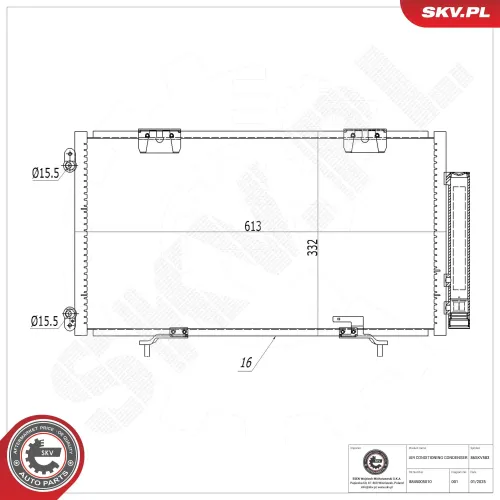 Kondensator, Klimaanlage ESEN SKV 86SKV583 Bild Kondensator, Klimaanlage ESEN SKV 86SKV583