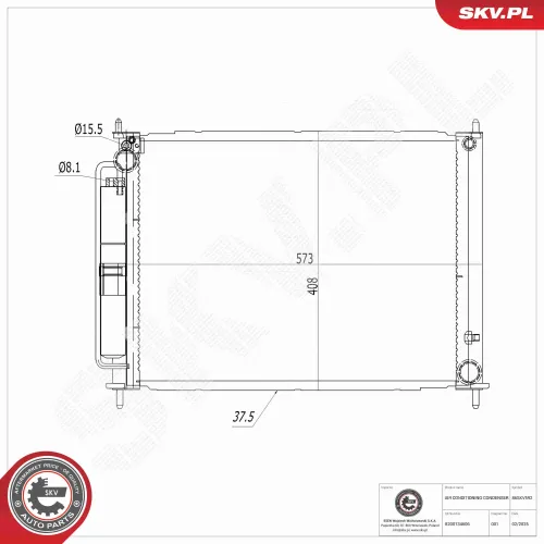 Kondensator, Klimaanlage ESEN SKV 86SKV592 Bild Kondensator, Klimaanlage ESEN SKV 86SKV592