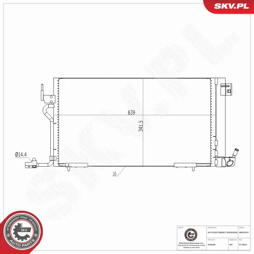 Kondensator, Klimaanlage ESEN SKV 86SKV610 Bild Kondensator, Klimaanlage ESEN SKV 86SKV610