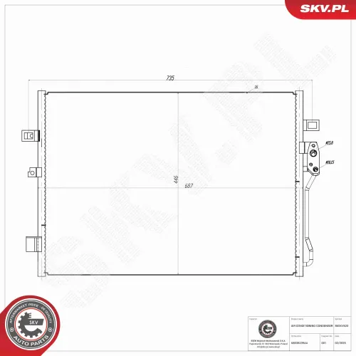Kondensator, Klimaanlage ESEN SKV 86SKV620 Bild Kondensator, Klimaanlage ESEN SKV 86SKV620