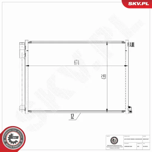 Kondensator, Klimaanlage ESEN SKV 86SKV627 Bild Kondensator, Klimaanlage ESEN SKV 86SKV627