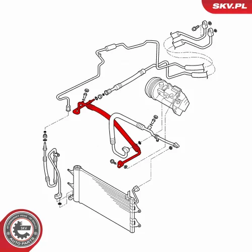 Hochdruckleitung, Klimaanlage ESEN SKV 87SKV851 Bild Hochdruckleitung, Klimaanlage ESEN SKV 87SKV851