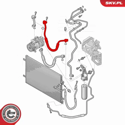 Hochdruckleitung, Klimaanlage ESEN SKV 87SKV862 Bild Hochdruckleitung, Klimaanlage ESEN SKV 87SKV862