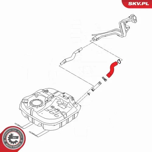 Kraftstoffleitung vom Kraftstofftank zum Kraftstoffeinfüllrohr ESEN SKV 96SKV063 Bild Kraftstoffleitung vom Kraftstofftank zum Kraftstoffeinfüllrohr ESEN SKV 96SKV063