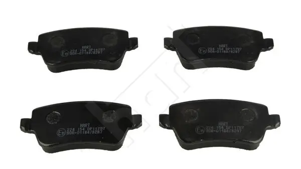 Bremsbelagsatz, Scheibenbremse Hinterachse HART 224 154