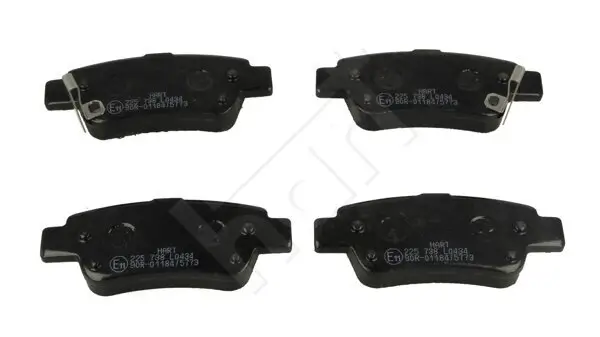 Bremsbelagsatz, Scheibenbremse Hinterachse HART 225 738