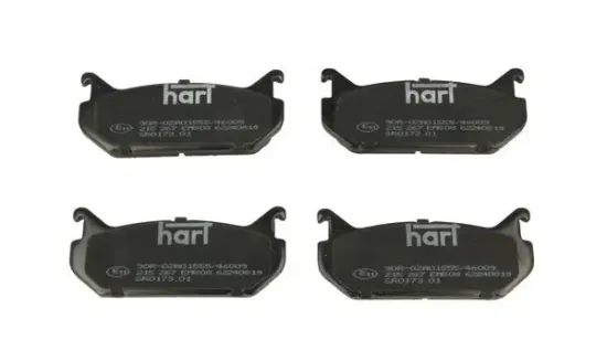 Bremsbelagsatz, Scheibenbremse Hinterachse HART 215 267 Bild Bremsbelagsatz, Scheibenbremse Hinterachse HART 215 267