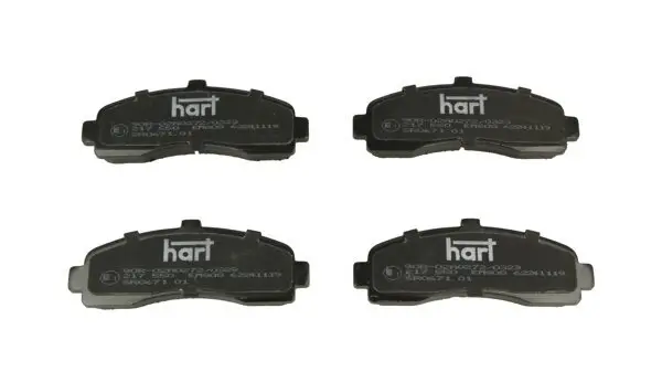 Bremsbelagsatz, Scheibenbremse Vorderachse HART 217 550