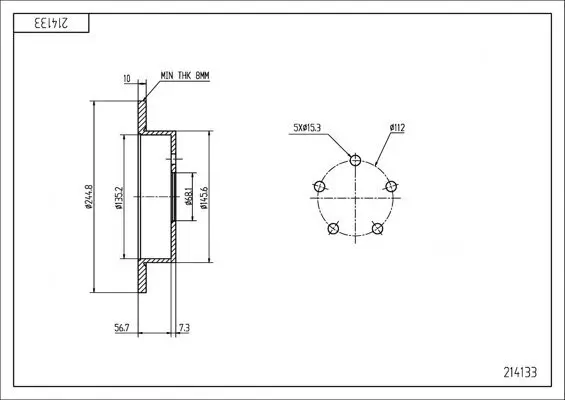 Bremsscheibe HART 214 133