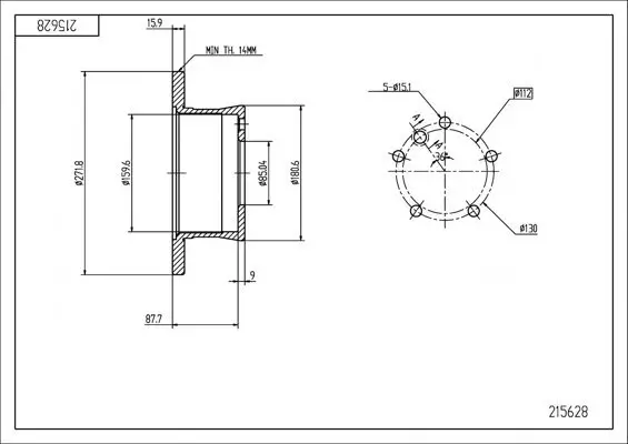 Bremsscheibe HART 215 628