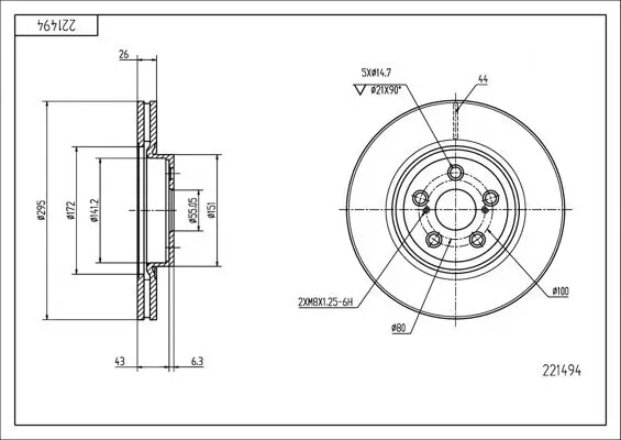Bremsscheibe Vorderachse HART 221 494