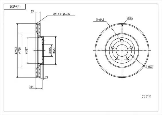 Bremsscheibe HART 224 121