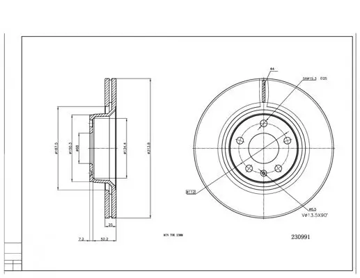 Bremsscheibe Vorderachse HART 230 991