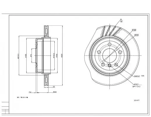 Bremsscheibe HART 231 477