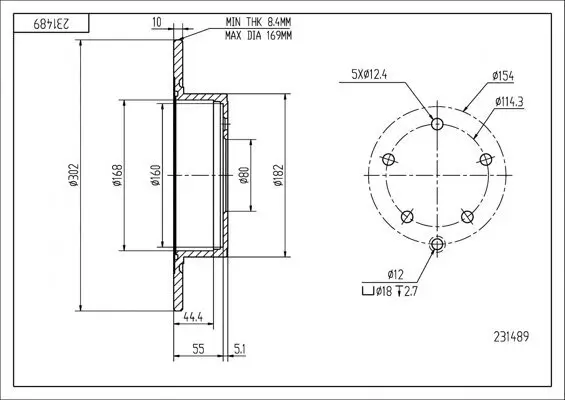 Bremsscheibe HART 231 489