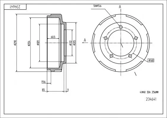 Bremstrommel HART 234 641