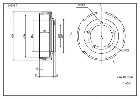 Bremstrommel HART 234 641 Bild Bremstrommel HART 234 641