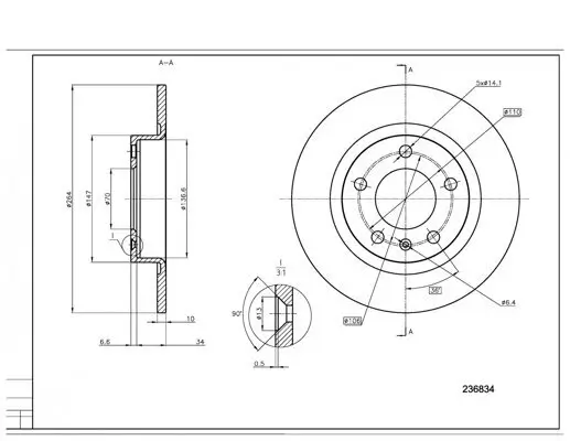 Bremsscheibe Hinterachse HART 236 834