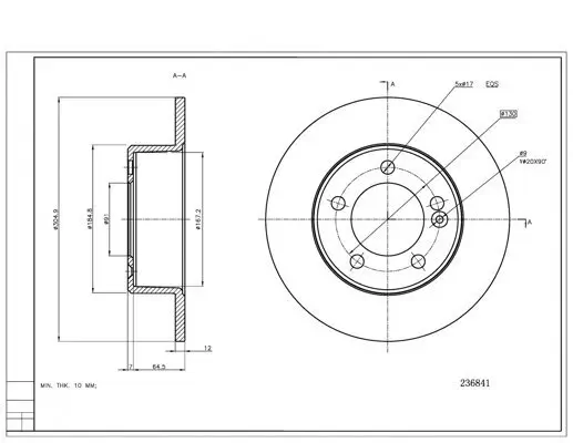 Bremsscheibe HART 236 841 Bild Bremsscheibe HART 236 841