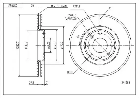 Bremsscheibe HART 241 063