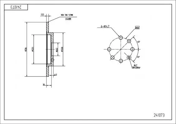 Bremsscheibe HART 241 073