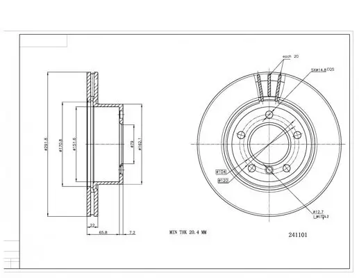 Bremsscheibe Vorderachse HART 241 101