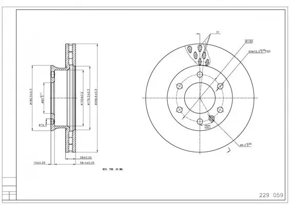 Bremsscheibe HART 229 059