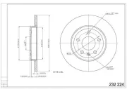 Bremsscheibe Hinterachse HART 232 224