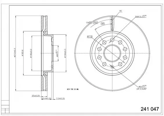 Bremsscheibe HART 241 047