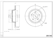 Bremsscheibe HART 250 345