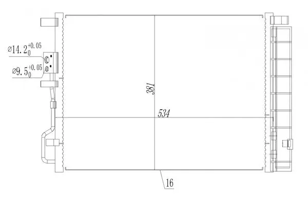 Kondensator, Klimaanlage HART 645 270