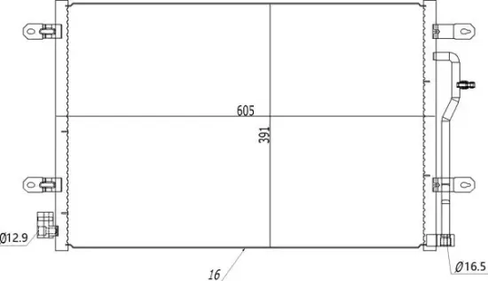 Kondensator, Klimaanlage HART 602 737 Bild Kondensator, Klimaanlage HART 602 737